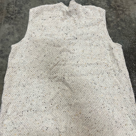 Cottagecore Vintage Mia Cream Knit Vest with Brass Coloured Clasps - Picture 3 of 11